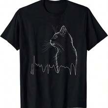 Catzilla T-Shirt - Japanese Art, New Arrival, Pure Cotton Women's T-Shirts, Y2k Fashion, Haikyuu Graphic Tees 72940, Women's T-Shirts - 黑色 2 - 查看 7