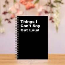 1pc Interesting Spiral Notebook - "Don't Say Out Loud" Planning Diary - Ideal For Office, Home, Perfect Gift For Colleagues And Friends - C - View 3