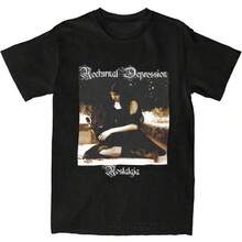 Camiseta de Banda de Metal Negra Nocturnal Depression para Hombre y Mujer, Ropa, Camiseta Genial, Talla S - Negro - Ver 6