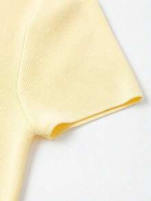 casual de verano con estampado de rayas - Amarillo - Ver 4