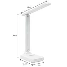 1件可充電LED折疊檯燈，3種照明模式與亮度調節，便於攜帶，適用於閱讀、學習、宿舍、臥室、居家、辦公室等場所 - 折疊 - 查看 11