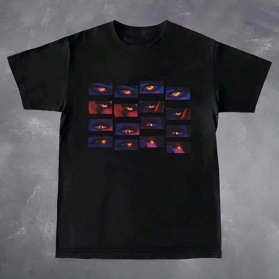 Una elegante camiseta de mujer para primavera y verano con un llamativo estampado blanco de NELLY en la parte superior y una cuadrícula de "B playeras de mujer". - Negro 18 - Ver 1