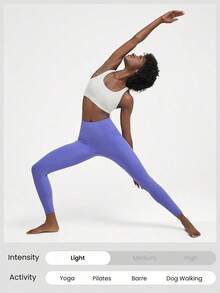 2026 GLOWMODE Featherfit™ High-Waisted Leggings With 24" Side Pocket - 長春花藍 - 查看 6