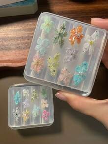 Summer New Arrival Glass Icy Flower 3D Silicone Nail Art Mold - Clear - View 7