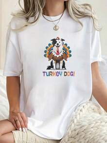Camiseta Elástica de Talla para Mujer - Estampado de Border Collie, Cuello Redondo, Manga Corta, Gris, Diseño Casual de Moda - Estilo Urbano Vintage, Camiseta Unisex Holgada de Algodón con Cuello Redondo y Manga Corta - Blanco - Ver 1