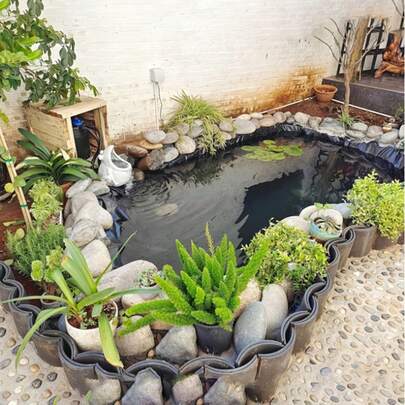 Black Fish Pond Liner Designed For Outdoor Ponds, Koi Ponds, Garden Fountains, Waterfall Bases, And Flower Beds, Garden Houses