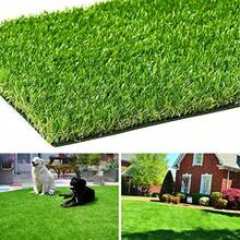 AYOHA Artificial Turf 4 Ft X 6 Ft With Drainage 1.38 Inch Realistic Fake Grass Rug Indoor Outdoor Lawn Landscape For Garden Balcony Patio Synthetic Grass Mat For Dogs Customized - Green - View 7