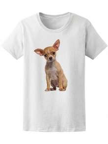 Hermosa y Adorable Camiseta de Chihuahua para Mujer -Imagen de Shutterstock, Mujer Pequeña - Blanco - Ver 4