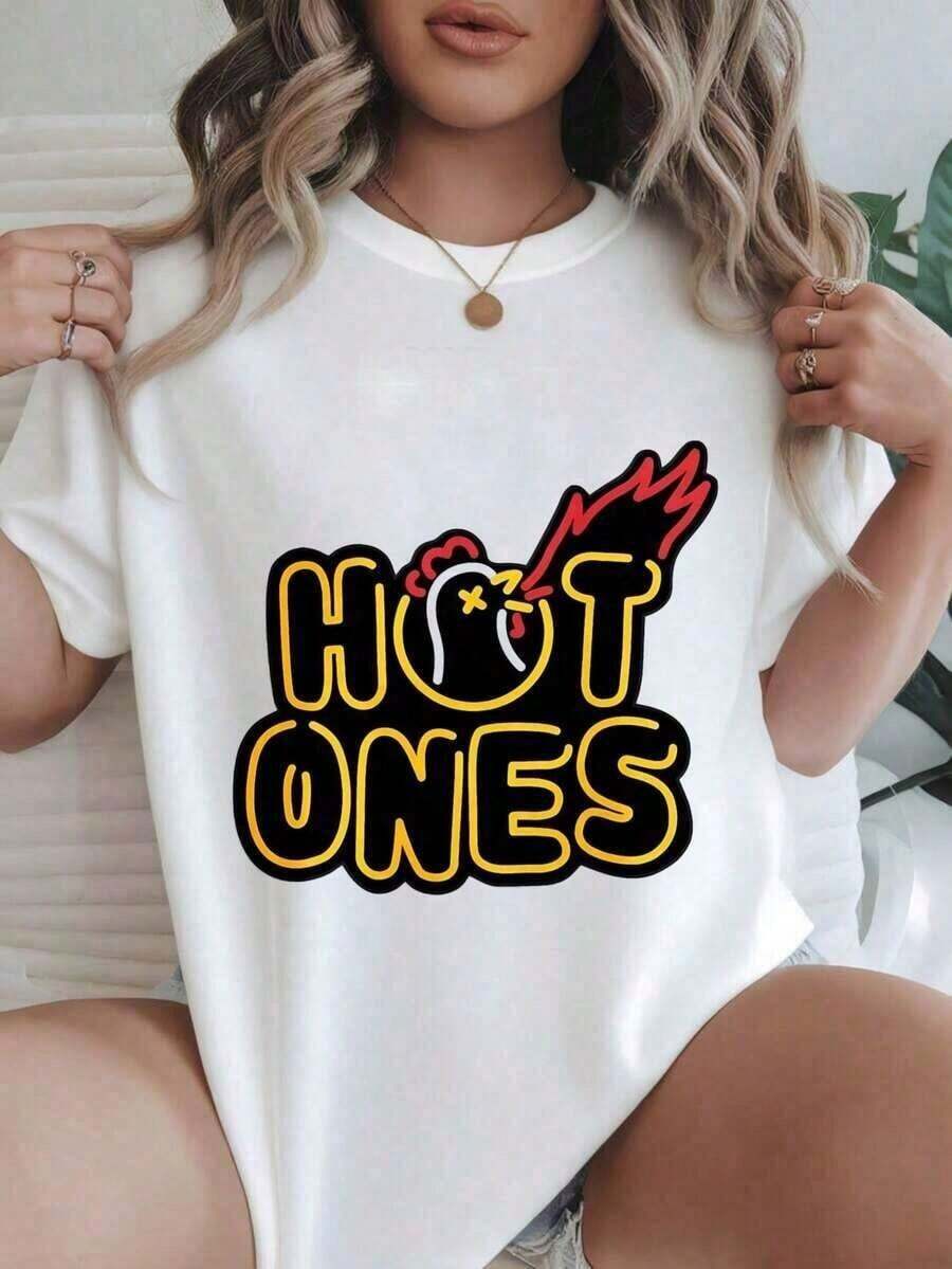 Soft Fashionable Casual T-Shirt For Women With Sunset Beach And Seashell Print, Suitable For All Seasons - Casual Blouses, Women's Cotton T-Shirts - 白色 10 - 查看 1