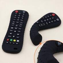 Silicone Teething Toy, Simulated Remote Control Chew Toy, Pacifier For Baby Teething Relief - Black - View 2