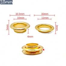 50/100sets 4/4.5/5/6/8/10mm Brass With Washers Grommet Repairing Round Eye Rings For Shoes Bag Clothing Skin Belt Hat - A - View 44