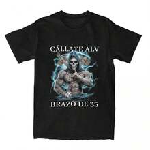 Calacas Chidas gimnasio Vintage camiseta camisetas NMS CULEROS QUIEN SE TOMO MI AGUA camiseta Popular mujeres verano Casual camisetas - Negro - Ver 1