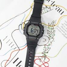 Đồng hồ kỹ thuật số Casio AE-1600H-1AVPF, pin dùng được 10 năm, chống nước 100m, có đèn nền LED, thích hợp cho thể thao. - Một cỡ - Xem 2
