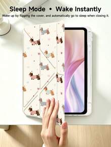 圆点、领结和贵宾犬图案保护套，兼容 iPad Air 8(M4)2026(11 英寸)、Air 4/5 10.9 英寸、7/8/9 代 10.2 英寸，内置笔槽，兼容三星 Tab S6 10.4 英寸，兼容 Kindle 第 11 代 (2022/2024)、Kindle Clara 2E、Clara Colour、Clara BW (6 英寸) 和 Libra Colour (7 英寸)，可爱少女风时尚设计，平板电脑桌面装饰，生日和节日礼物。 - 彩色 - 查看 5