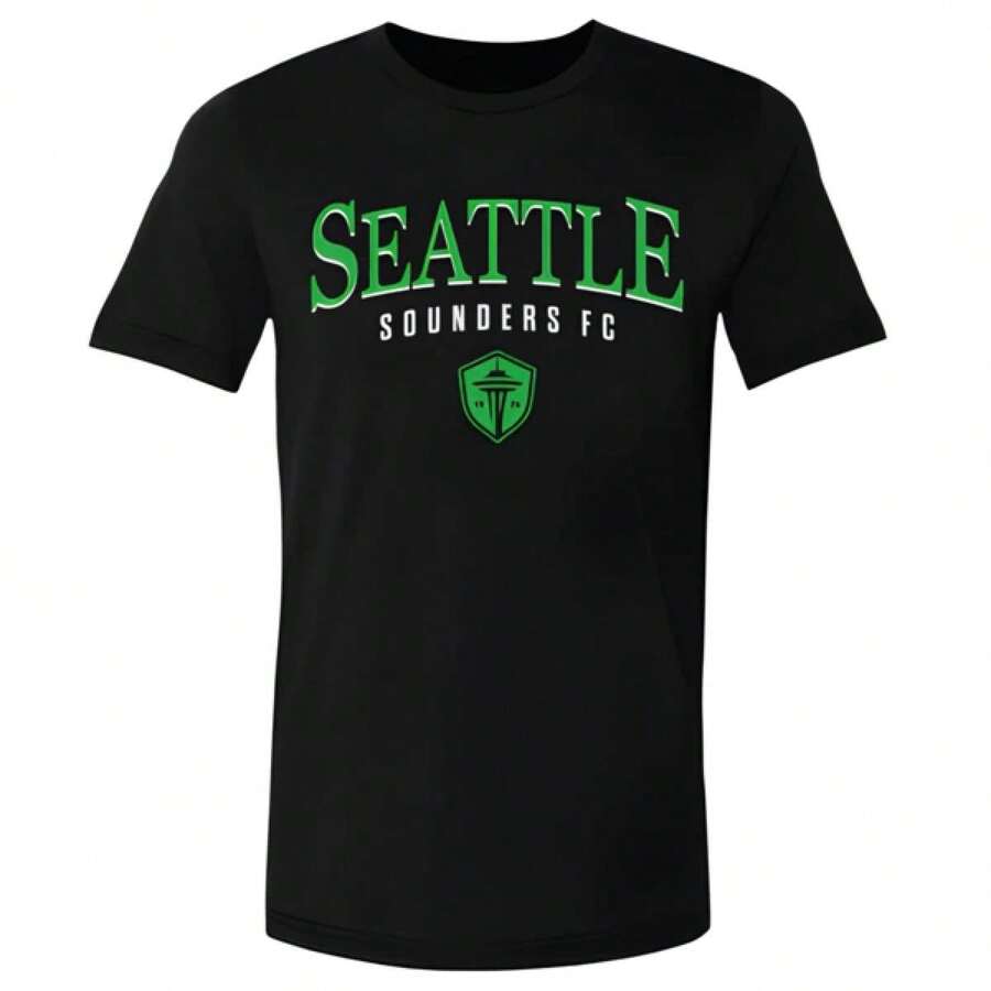 C1AmiS1eta 100 % aL1Godón para hombre del Seattle S1ounders S1occer Club - Negro - Ver 1