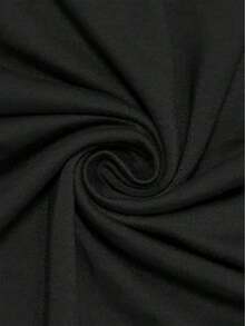 Camiseta de manga corta con cuello redondo y estampado de dibujos animados para mujer, de poliéster tejido, estilo deportivo, para todas las estaciones, camiseta casual atlética, diseño estampado, tela elástica, playeras de mujer. - Negro - Ver 5