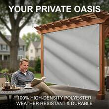 95% UV Protection Privacy Shading Cloth, Garden Privacy Screen, Suitable For Patio, Garden, Balcony, With Tie Straps & Ropes - Multicolor - View 9