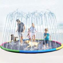 Lewtemi - Almohadilla antideslizante extragrande de 120 pulgadas para adultos niños y perros, aspersores gigantes gruesos para piscina de verano al aire última intervensión, divertido tapete de juego - Como se muestra en las imgenes - Ver 7