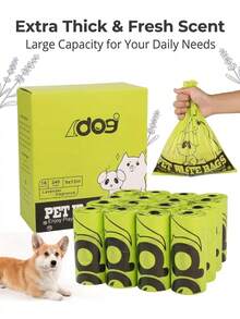 Extra Large Lavender Scented Bags, Thick Leak-Proof Pet Waste Bags, Polyethylene Material, Suitable For Cats, Puppies, Large Animals And Small Animals - Multicolor - View 1