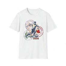 Camiseta Unisex de Algodón, Cuello Redondo, Holgada, Estilo Casual, para la Copa Mundial 2026, USA, Canadá,éxico - Negro - Ver 1