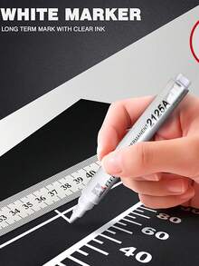 1pc/14pcs Non-Erasable Colored Permanent Markers, Fine Tip 2-3mm Quick Drying Fade-Resistant Suitable For Black And Smooth Surfaces Graffiti Writing Coloring Professional Art Creation Use, Back To School - Round Tip - View 7