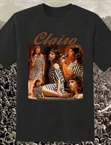 Camiseta de Cuello Redondo Beabadoobee con Diseño de Tipografía de Álbum y Retrato, Diseño Oversized, Manga Corta, Estilo Y2k, Ropa Casual, Tallas Grandes, Apta para Todas las Temporadas, Lavable a Máquina, para Uso Casual de Negocios y Diario - Negro 6 - Ver 6