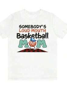 Novedad 2026: Camisetas de Mujer, Camiseta Divertida para Mamá Baloncestista, Camiseta para Mamá Baloncestista con Frases Audaces, Camiseta para Mamá Baloncestista, Camisetas Bonitas de Talla Grande para Mujer, Tela Suave, Transpirable, 100% Algodón, Camiseta de Mujer para Uso Diario con Estampado Gráfico. - Blanco 001 - Ver 6