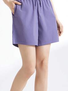 CAMEL CROWN Lightweight Breathable Casual Shorts, Unisex Summer Sun Protection - Flower Shadow Purple - View 3