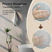 1pc PEVA Shower Curtain Light Opaque Waterproof Moisture-Proof Easy To Clean Full Drape Bathroom Partition Curtain Multi-Size Choice Bathroom Partition Curtain Household Hotel Bathroom Universal Stainless Steel Buttonhole With Hanging Ring - Silk Texture - View 4