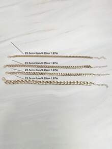 imoli Bộ 4 chiếc vòng chân nhiều lớp bằng kim loại phong cách Bohemian, thích hợp làm quà tặng trang sức cho nữ dự tiệc bãi biển. - 32761-ank-G-EP - Xem 4