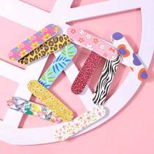10pcs/Set 9cm Printed Nail Files, Colorful EVA Mini Nail Buffers, Double-Sided Printed Nail Files Set, Convenient For Carrying Out, Suitable For Christmas, Halloween, Holidays, Father's Day - Multicolor - View 3