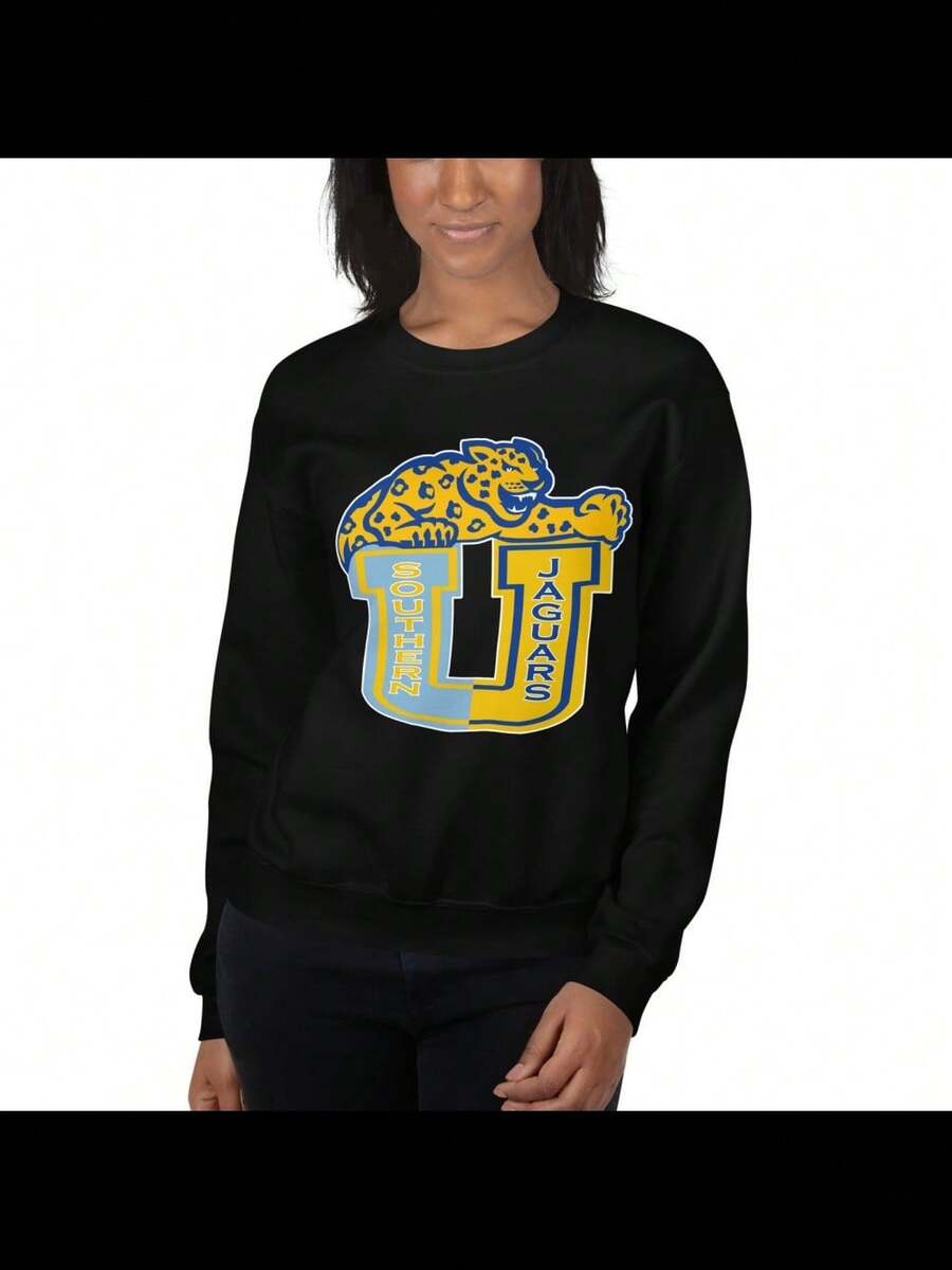 Sweatshirt-Southern University Jag DTG GEDRUKT - Black - View 1