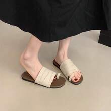 Women Slides - Beige - View 7