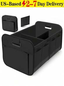 [Delivery Within 2-7 Days In The United States] Space-Saving Multipurpose Car Trunk Organizer With Mesh Pockets And Sturdy Carrying Handles Durable Expandable Auto Cargo Storage Caddy For Active Individuals And Commuting Adults Flexible High-Capacity SUV Boot Storage Bag For Organizing Vehicle Cleaning Supplies Tools And Outdoor Gear Comprehensive Auto Tidy Storage Box Car Interior Accessories And Trunk Organizers Container - Multicolor - View 1