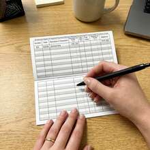 12 Pack Check Register Book, 6x3Inch Large Print Transaction Register Ledger, 8 Sheets Each With Wide Lines For Easy Writing, Bank Account Balance Tracker For Checks, Savings, Deposits & Credit Cards School Supplies - 12 Pack Check Register Book - View 10