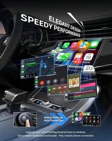 Adaptador Inalámbrico CarPlay para Apple y Android Auto, Actualización 2026 2 en 1 Plug and Play, Convierte CarPlay con Cable a Inalámbrico, Conexión Automática Rápida, Tamaño Mini con Apple iOS 10+ - 1 - Ver 8