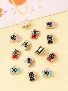 10/20/100pcs Creative 3D Alloy Drip Oil Imitation Mini Camera Pendant DIY Necklace Keychain Charm - Mini Camera - View 5