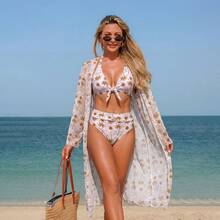 New Three-Piece Swimsuit Set, Sexy And Fashionable, Popular Multicolored Printed Bikini. - Pattern 20 - View 12