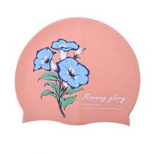 1pc Silicone Swimming Cap, Exquisite Floral Petal Print, Waterproof And Non-Irritating To Head, Fashionable New Style Swimming Cap Suitable For Swimming Pool, High Elasticity Swimming Cap - Multicolor - View 10