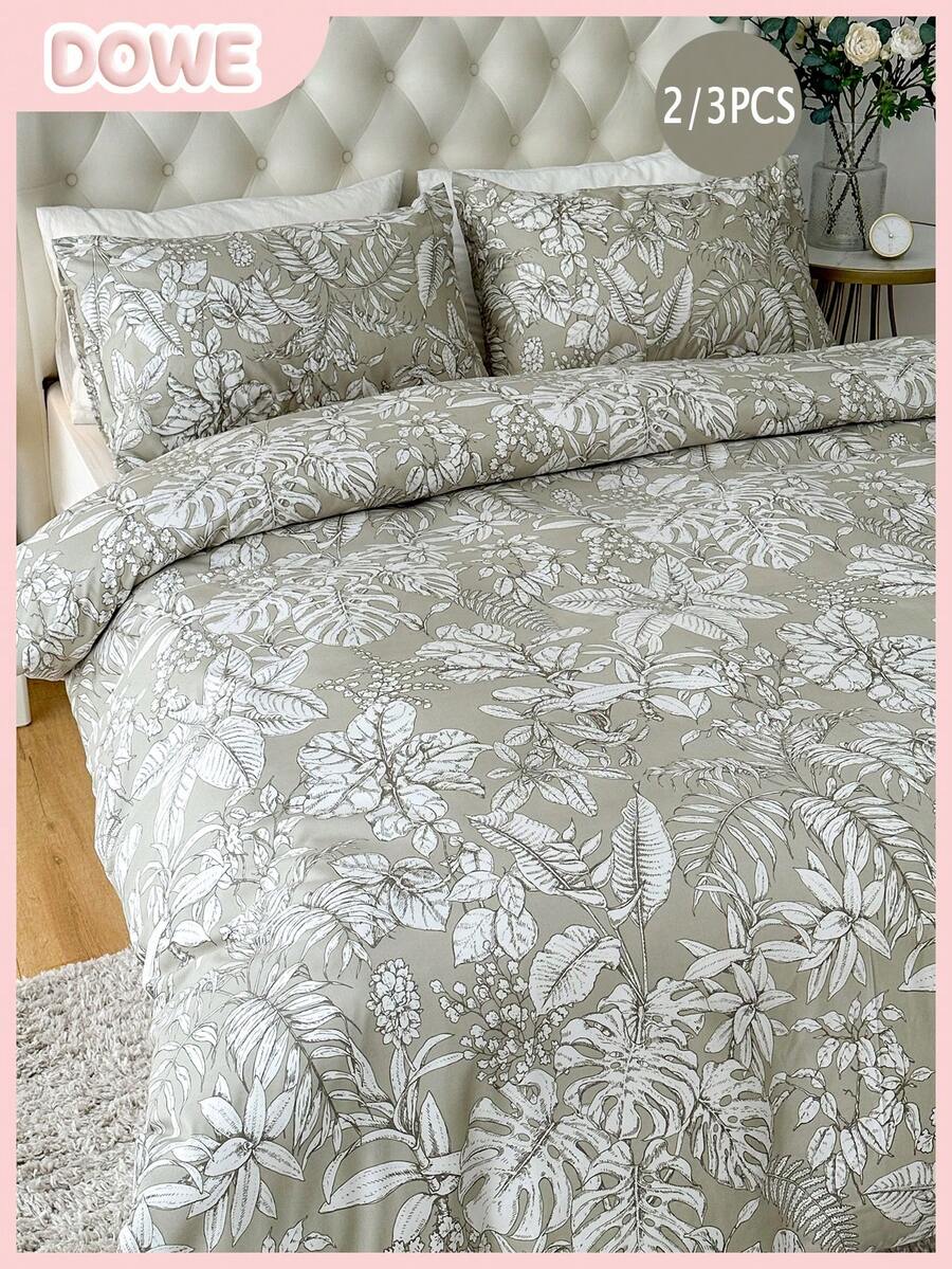 2/3 Pcs Set, 100% Polyester, Soft & Breathable Duvet Cover Set (1 Duvet Cover, 1/2 Pillowcase), Without Comforter Filler, All Season Modern Style Bedding Set