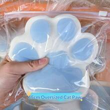 1个硅胶猫爪玩具,葡萄纹理,慢回弹,经久耐用,儿童/成人减压玩具,适合作为节日/万圣节/圣诞节礼物,有绿色、紫色、橙色、蓝色、粉色可选。 - 彩色 - 查看 3
