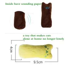 Soft Plush Catnip Cat Toy With Crinkle Paper, Durable Chew Toy With Funny Expression, Interactive Mini Toy For Kittens And Cats - Multicolor - View 15
