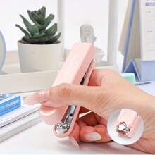 1pc Mini Stapler With Remover - Manual Operation, Stainless Steel Material, Portable, Suitable For Paper Binding And Stapling In School And Office - Single Piece - View 9
