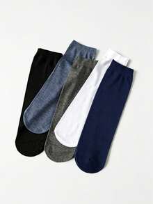10 Pairs Men's Thin Solid Color Business Socks, Breathable And Comfortable - Multicolor - View 4