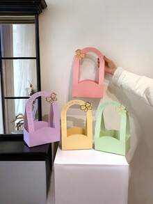 5 piezas Bolsas de regalo con flores, Cajas de embalaje con flores, Cajas de ramo para el Día de la Madre, Bolsas de transporte de flores, Bolsas de transporte de embalaje de ramo DIY, Bolsas con flores, Bolsas de embalaje con flores, Bolsas de regalo, Suministros para bodas, Suministros para fiestas - Multicolor - Ver 3