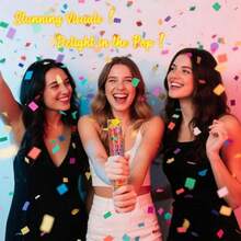 Confetti Cannon - Juego de 6 poppers de confeti multicolor para fiesta biodegradables, 12 pulgadas, confeti para boda, graduación, cumpleaños, compromiso, aniversario, Navidad, Año Nuevo, celebración - como en la imagen - Ver 7