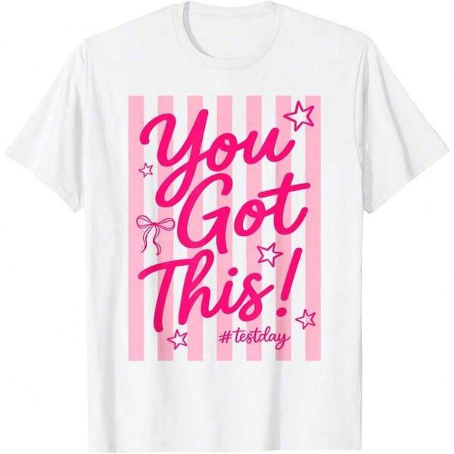 Tienes lo que se necesita: Camiseta de prueba para la profesora de la clase de "Coquette Bow Test Day" para chicas. - Negro - Ver 1