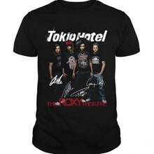 Vtg Tokio Hotel Concert Shirt Black T-Shirt Unisex,blusas elegantes dama,blusas de vestir elegantes - Negro - Ver 6