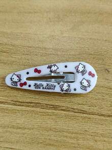 SANRIO 手工猫咪造型发夹，女士心形波点格子图案发夹，卡通风格女学生发夹，BB夹，甜美清新多功能刘海发夹 - 星星月亮 - 查看 7