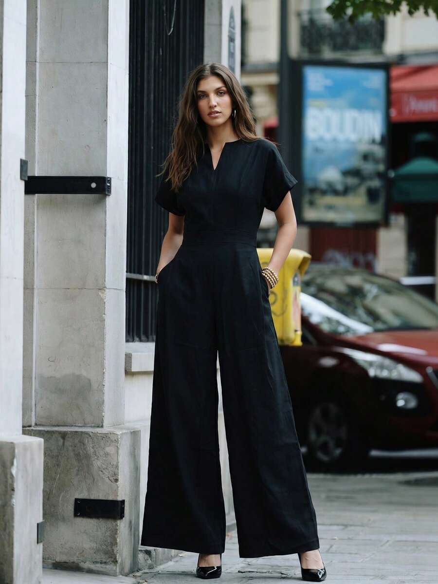 Astrid Mono versátil de unicolor con bolsillos negro para mujer - Negro - Ver 1